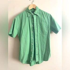 Gitman Bros Vintage Shirt Short Sleeve Green Size Medium M